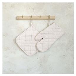 Selina Γάντι Κουζίνας Υφασμάτινο Ροζ 2τμχ Nima