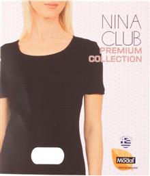 Nina Club Κοντομάνικο Λευκό Γυναικείο Φανελάκι
