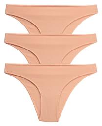 NC Βαμβακερά Γυναικεία Slip 3Pack Μπεζ Nina Club