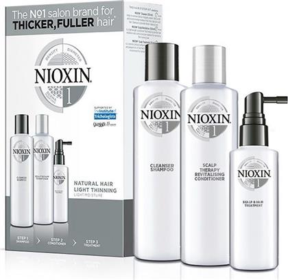 Nioxin System 1 Trial Kit Σετ Περιποίησης Μαλλιών κατά της Τριχόπτωσης με Σαμπουάν 3τμχ