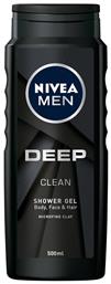 Deep Clean Αφρόλουτρο σε Gel για Άνδρες για Μαλλιά , Πρόσωπο & Σώμα 500ml Nivea