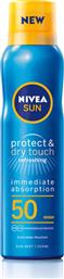 Nivea Sun Protect & Dry Touch Αδιάβροχη Αντηλιακή Λοσιόν Σώματος SPF50 σε Spray 200ml