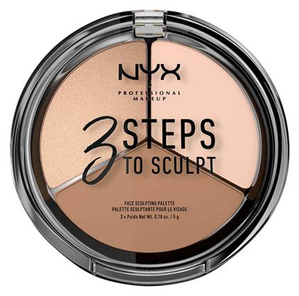 Makeup 3 Steps To Sculpt Παλέτα Contouring 15gr Nyx Professional