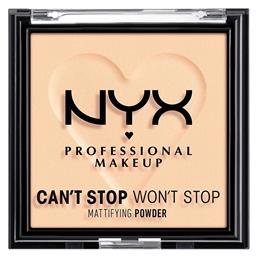 Makeup Can't Stop Won't Stop Matte Powder Πούδρα 02 Light 6gr Nyx Professional