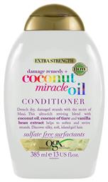 Damage Remedy + Coconut Miracle Oil Conditioner Αναδόμησης/θρέψης για Όλους τους Τύπους Μαλλιών 385ml OGX