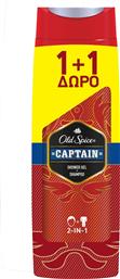 Old Spice Captain Αφρόλουτρο σε Gel για Άνδρες για Μαλλιά 2x400ml