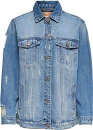 Only 15171764 Κοντό Γυναικείο Τζιν Μπουφάν Light Blue Denim από το Style Icon Boutique
