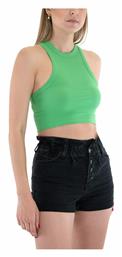 Γυναικείο Crop Top Αμάνικο Καλοκαιρινό Πράσινο Only