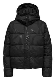 Μακρύ Γυναικείο Puffer Μπουφάν για Χειμώνα Black Only