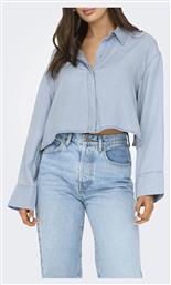 Μακρυμάνικο Γυναικείο Τζιν Πουκάμισο Light Blue Denim Only
