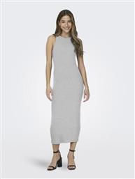 Only Maxi Φόρεμα με Σκίσιμο Light Grey Melange από το Altershops