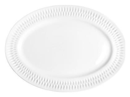 Πιατέλα Σερβιρίσματος Οβάλ από Πορσελάνη Λευκή 36εκ. Oriana Ferelli