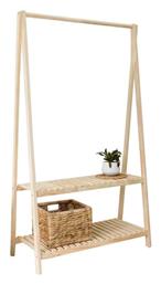 Linett Κρεμάστρα Δαπέδου από Ξύλο Μπεζ 86x38x148cm Pakketo