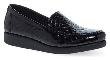 Δερμάτινα Γυναικεία Slip-On Μαύρα Parex