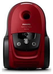Philips Performer Silent Ηλεκτρική Σκούπα 750W με Σακούλα 4lt Κόκκινη από το Media Markt