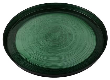 Πιατέλα Σερβιρίσματος Γυάλινη Πράσινη με Διάμετρο 32εκ.