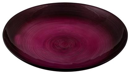 Πιατέλα Σερβιρίσματος Γυάλινη Ροζ με Διάμετρο 40εκ.