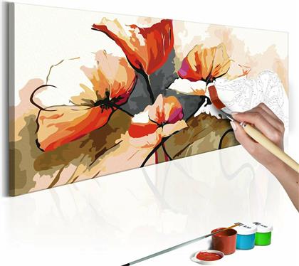 Πίνακας για να τον ζωγραφίζεις - Flowers - Delicate Poppies 100x40 - Διαστάσεις (εκατ)Μήκος: 100 Ύψος: 40 - Polihome