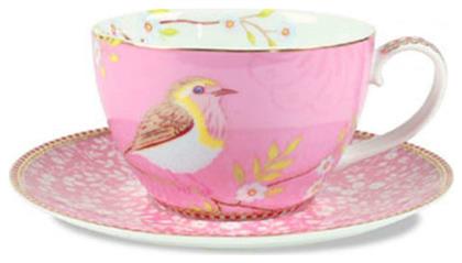 Floral Early Bird Φλιτζάνι Cappuccino από Πορσελάνη Pink 280ml PiP Studio