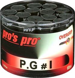 Pro's Pro P.G 1 Tennis Overgrips x 60 Black από το E-tennis