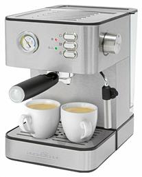 PC-ES 1209 Μηχανή Espresso 850W Πίεσης 20bar Ασημί Profi Cook