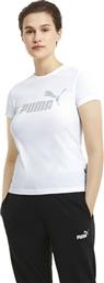 Puma Essentials Γυναικείο Αθλητικό T-shirt Λευκό από το Cosmos Sport
