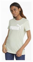 Essentials Logo Heather Γυναικείο Αθλητικό T-shirt Γκρι Puma από το Z-mall