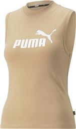 Puma Γυναικεία Αθλητική Μπλούζα Αμάνικη Μπεζ από το Cosmos Sport