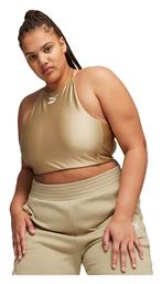 Γυναικείο Αθλητικό Crop Top Αμάνικο Fast Drying Μπεζ Puma