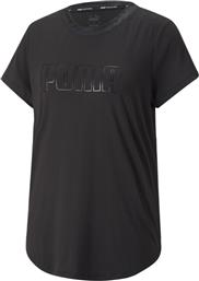 Puma Γυναικείο T-shirt Μαύρο με Στάμπα από το Cosmos Sport