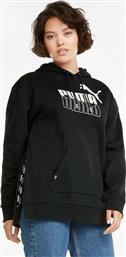 Power Elongated Γυναικείο Φούτερ με Κουκούλα Μαύρο Puma