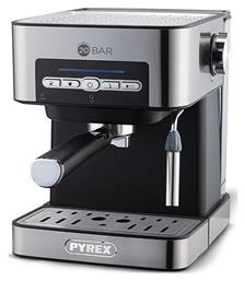 SB-380 Μηχανή Espresso 850W Πίεσης 20bar Ασημί Pyrex από το Plus4u
