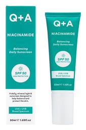 Q+A Natural Skincare Niacinamide Balancing Daily Sunscreen SPF50 Αντηλιακό 50ml - Q&A