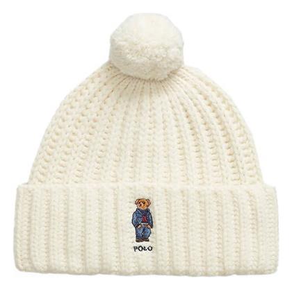 Beanie Γυναικείος Σκούφος Πλεκτός σε Μπεζ χρώμα Ralph Lauren