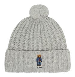 Beanie Γυναικείος Σκούφος Πλεκτός σε Γκρι χρώμα Ralph Lauren από το Favela