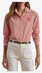 Μακρυμάνικο Γυναικείο Πουκάμισο Orange Ριγέ Ralph Lauren