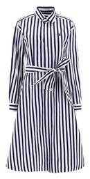 Midi Σεμιζιέ Φόρεμα Navy Μπλε Ralph Lauren