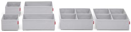 Υφασμάτινο Organizer Συρταριών για Εσώρουχα σε Γκρι Χρώμα 6τμχ Rayen