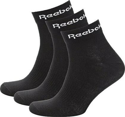 Reebok Active Core Αθλητικές Κάλτσες Μαύρες 3 Ζεύγη από το Cosmos Sport
