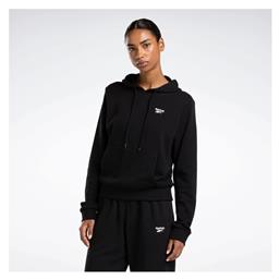 French Terry Φούτερ Μαύρο με Κουκούλα Reebok