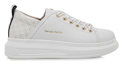 Γυναικεία Sneakers Λευκο Πλατινα Renato Garini