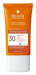 Sun System Velvet Cream Αντηλιακή Κρέμα Προσώπου SPF30 50ml Rilastil