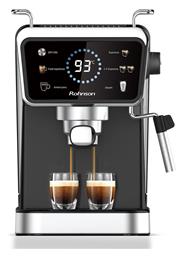 Hot & Cold R-98015 Αυτόματη Μηχανή Espresso 1350W Πίεσης 20bar Μαύρη Rohnson