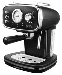 R-985 Μηχανή Espresso 1100W Πίεσης 20bar Μαύρη Rohnson