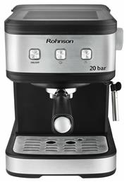R-987 Μηχανή Espresso 850W Πίεσης 20bar Ασημί Rohnson από το Plus4u
