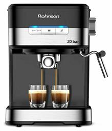 R-990 Μηχανή Espresso 850W Πίεσης 20bar Μαύρη Rohnson από το Plus4u