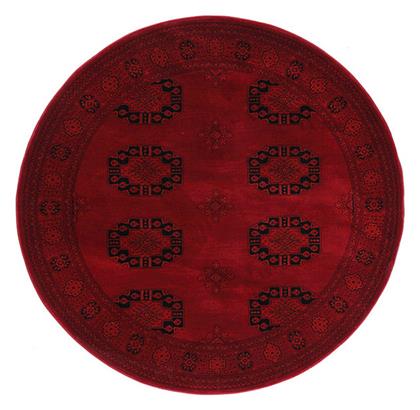 6871H Afgan Χαλί Στρογγυλό με Κρόσια Dark Red Royal Carpet από το Spitishop