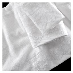 Nena Σετ Νυφικές Πετσέτες 3τμχ με Δαντέλα Λευκές Rythmos από το Spitishop