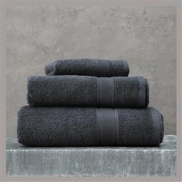 Πετσέτα Προσώπου Illusion 50x90εκ. Γκρι Σκούρο Βάρους 480gr/m² Rythmos από το Katoikein