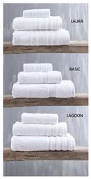 Πετσέτα Προσώπου Lagoon 50x90εκ. 12 Λευκό Βάρους 470gr/m² Rythmos από το MyCasa
